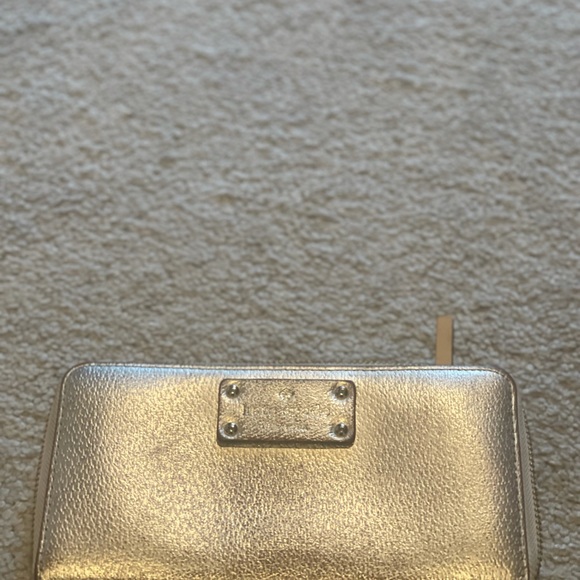 Kate spade metallic gold zip wallet - Picture 6 of 8